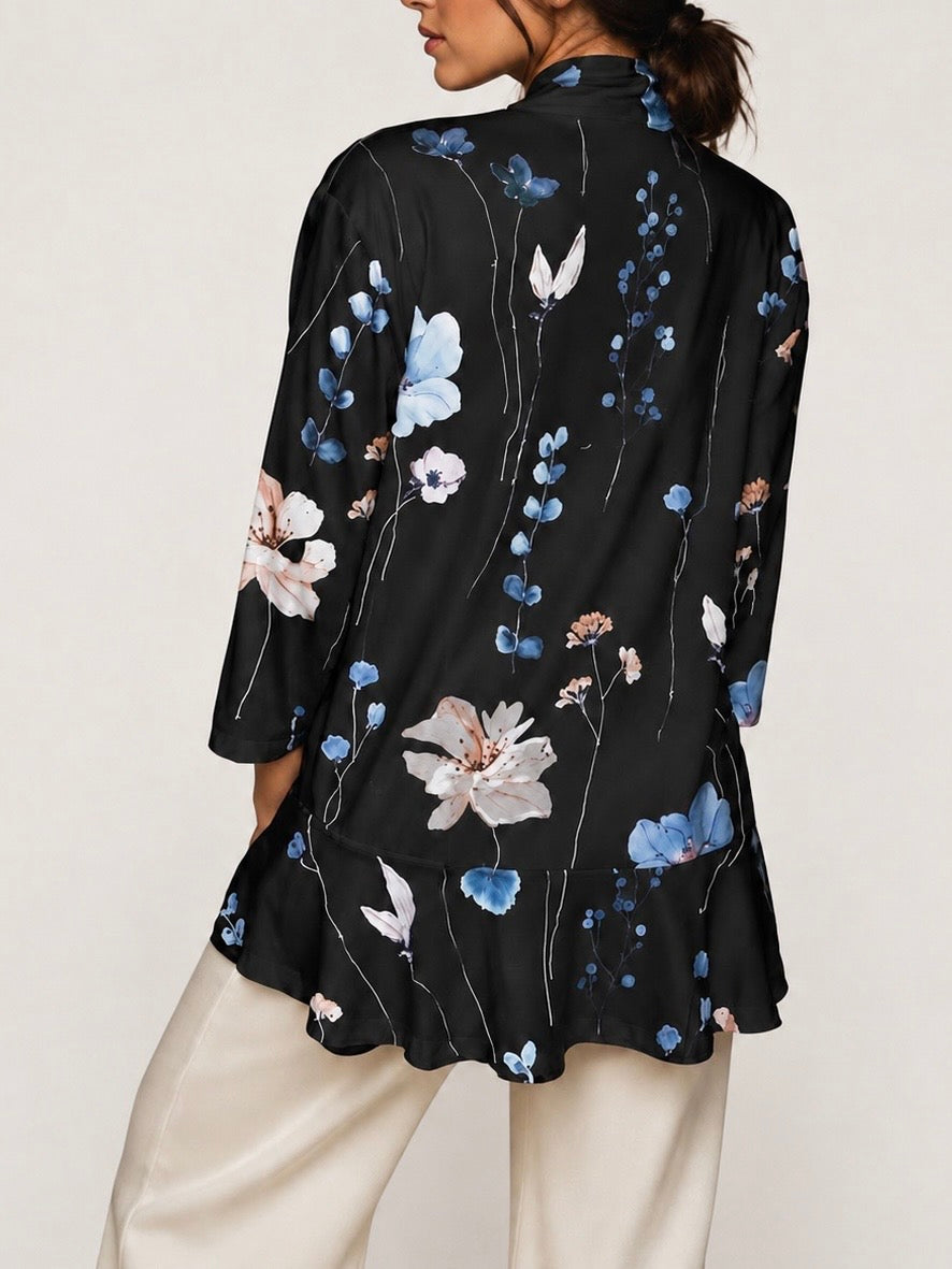 A254 - Tapado Manga 3/4 Diseño Floral