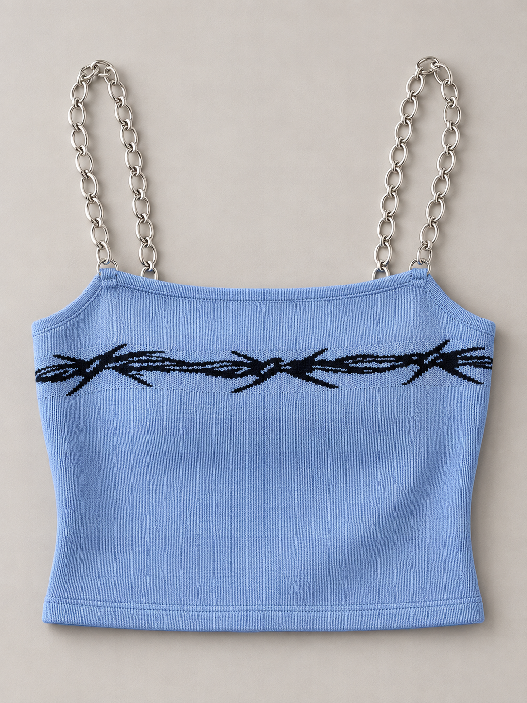 A66- Polera Crop con Cadenas
