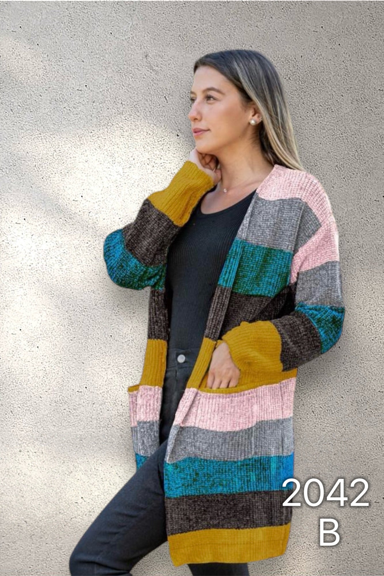 2042 - Chaleco Tapado de Chenille