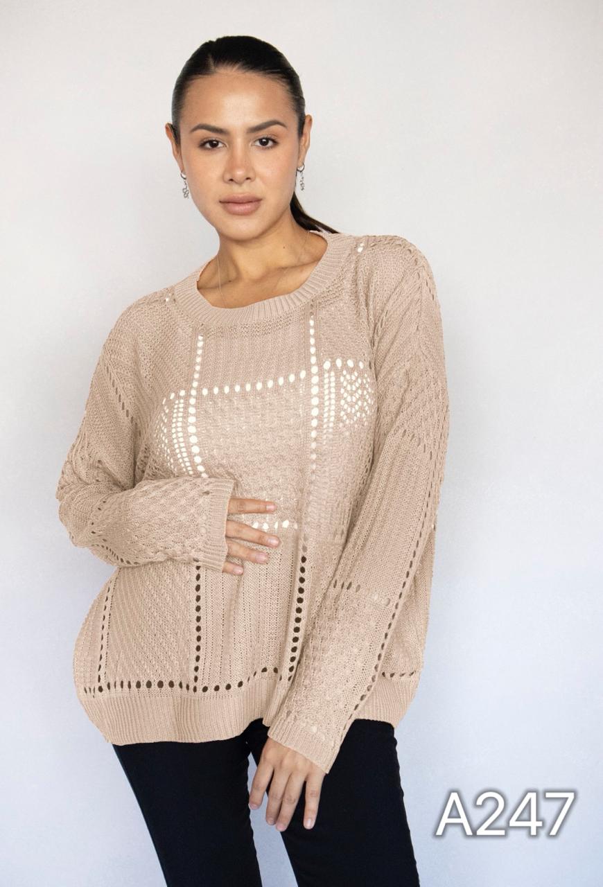 A250 - Sweater de Hilo Cuello V