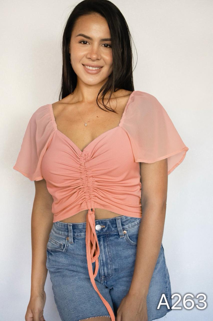 A263 - Polera Manga Corta de Gasa