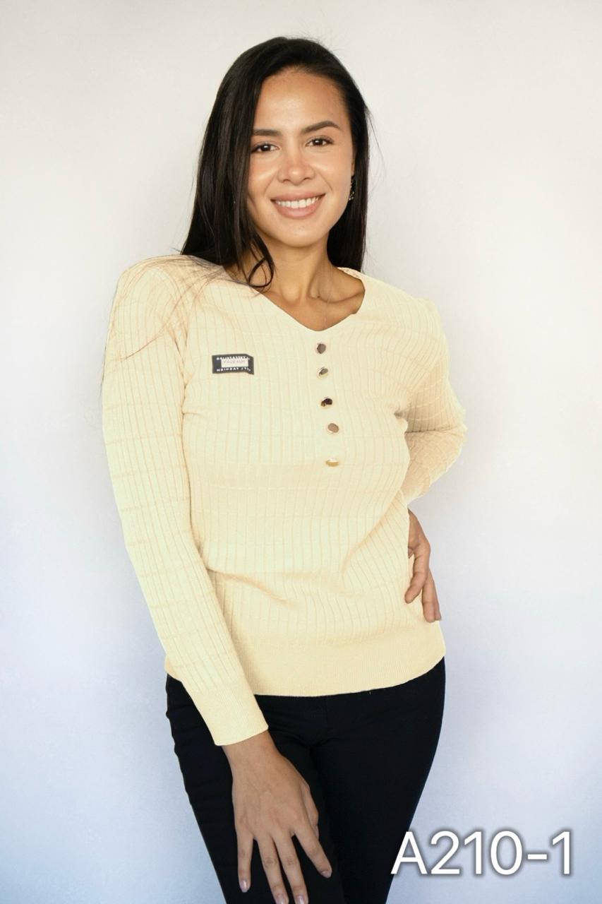 A210-1 - Spandex Acanalado con Botón