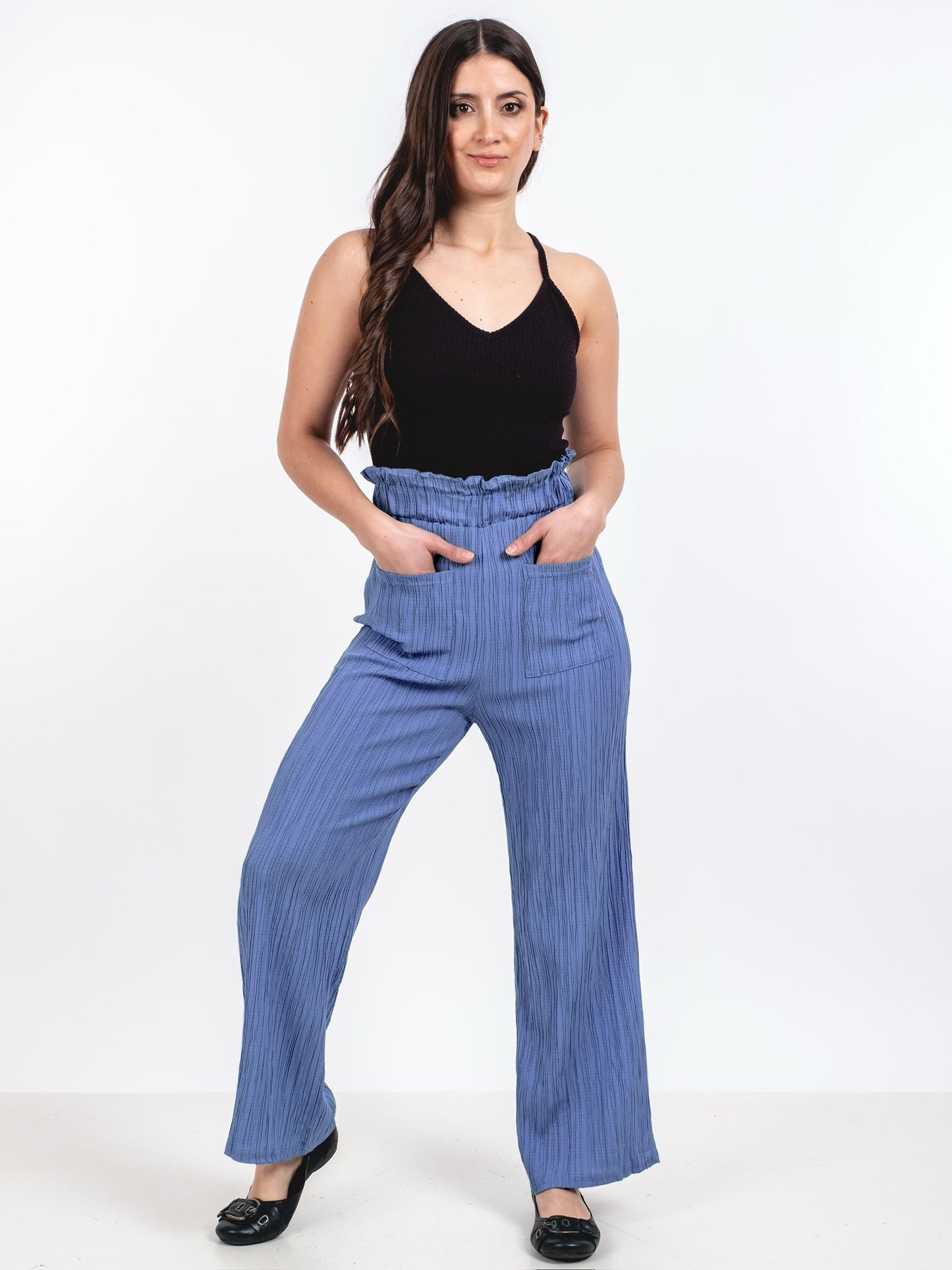 A344 - Pantalón Palazzo Recto