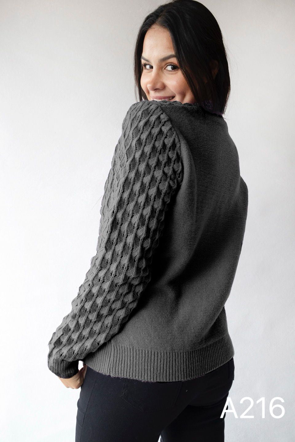 A216 - Sweater de Lana Texturizado