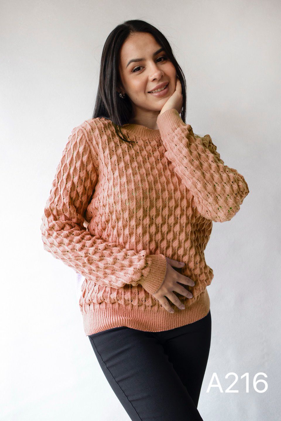 A216 - Sweater de Lana Texturizado