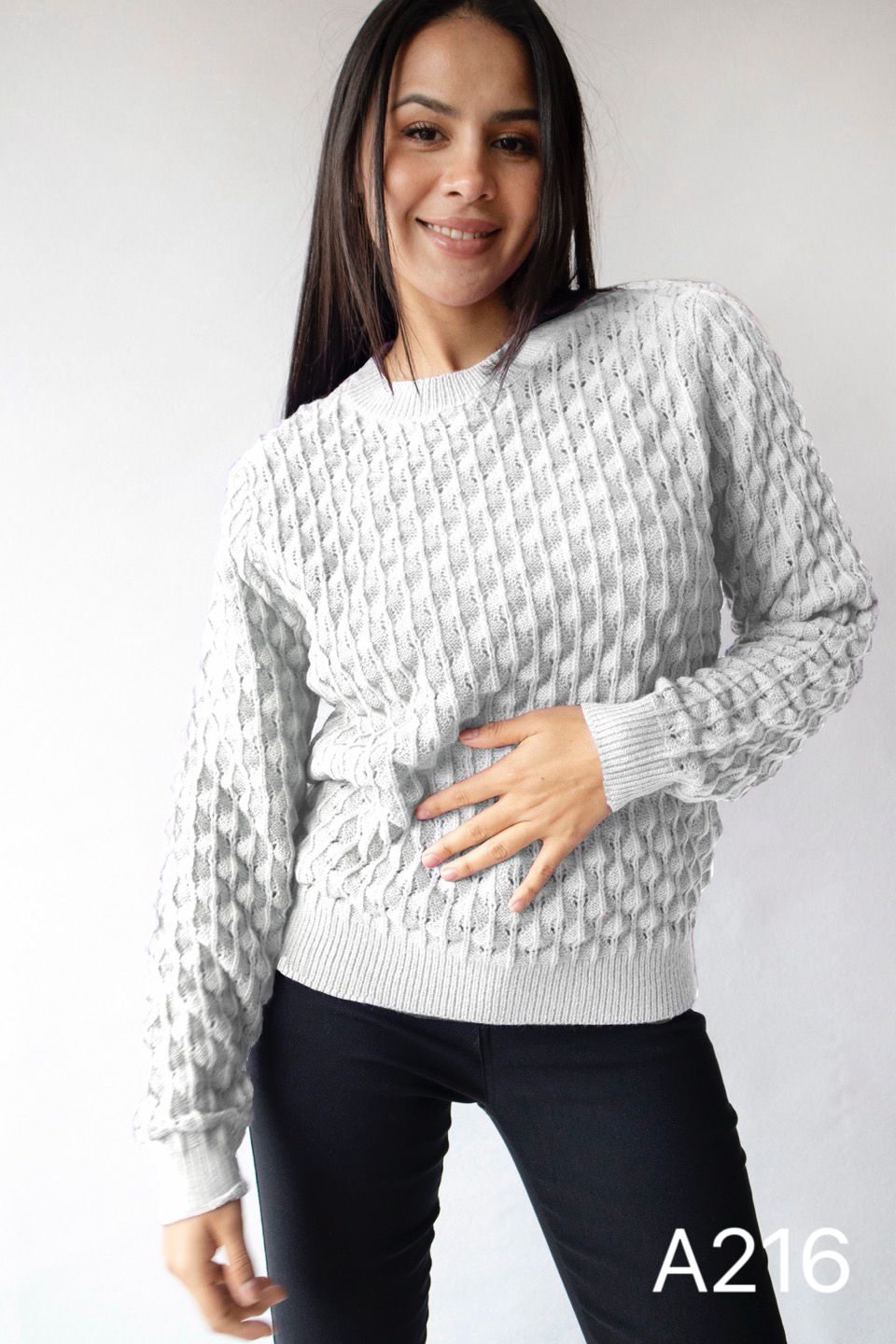 A216 - Sweater de Lana Texturizado