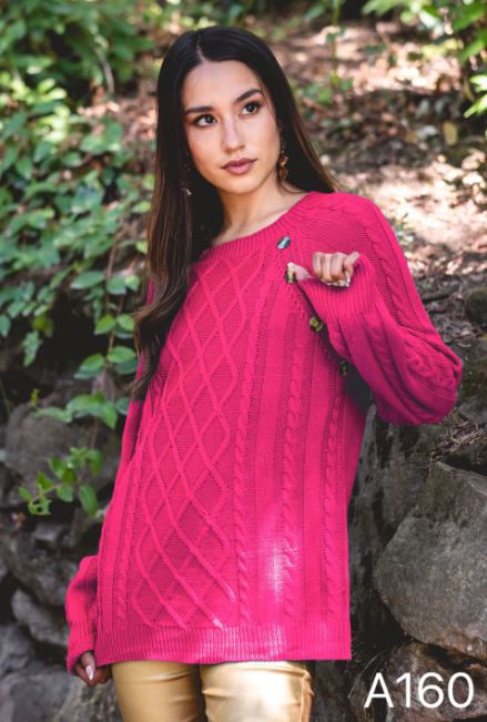 A160 - Sweater con Detalle de Botón
