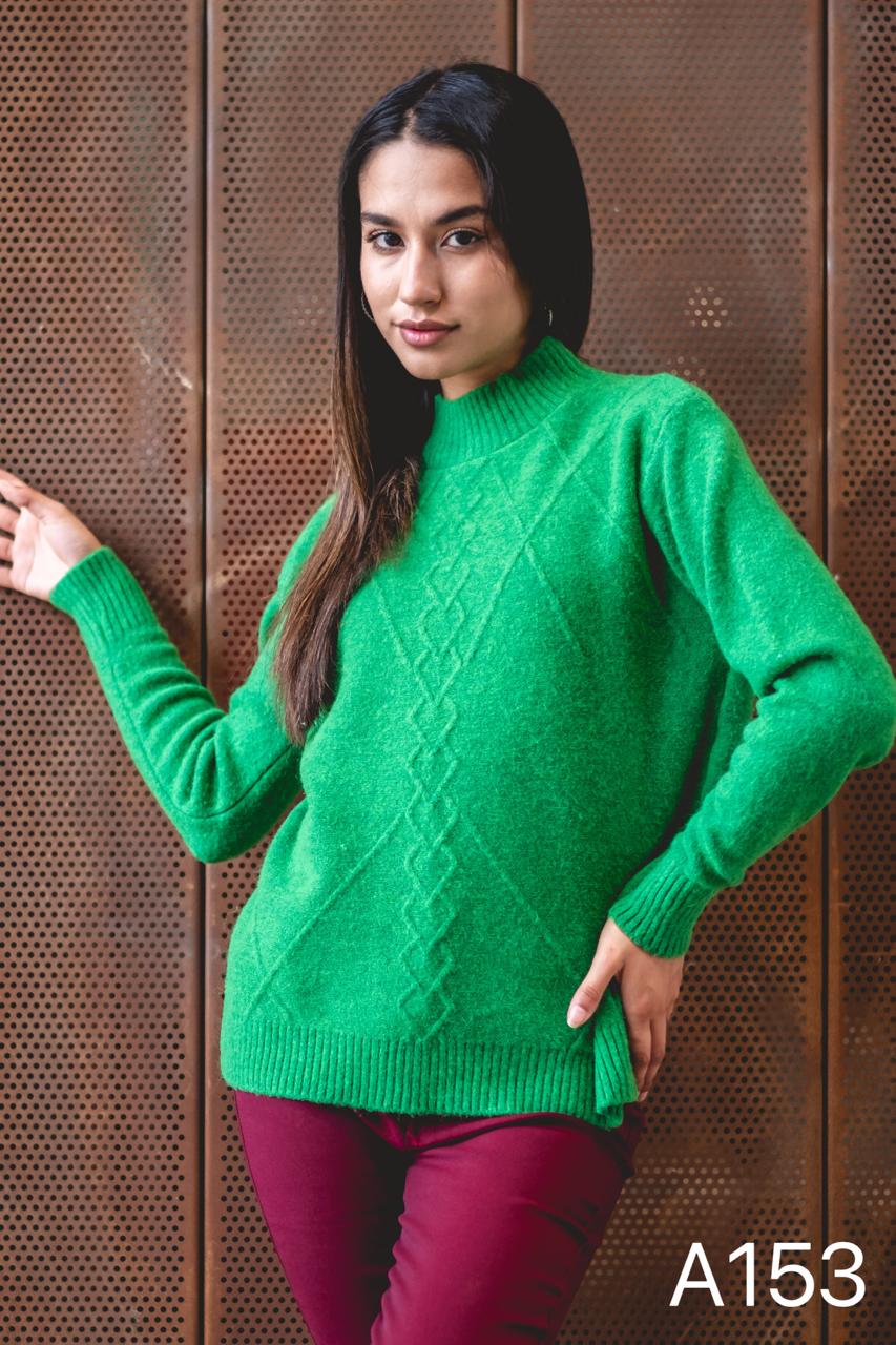 A153 - Sweater de Lana, Medio Cuello