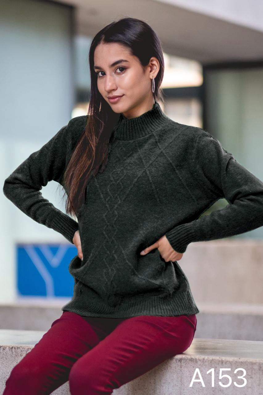 A153 - Sweater de Lana, Medio Cuello