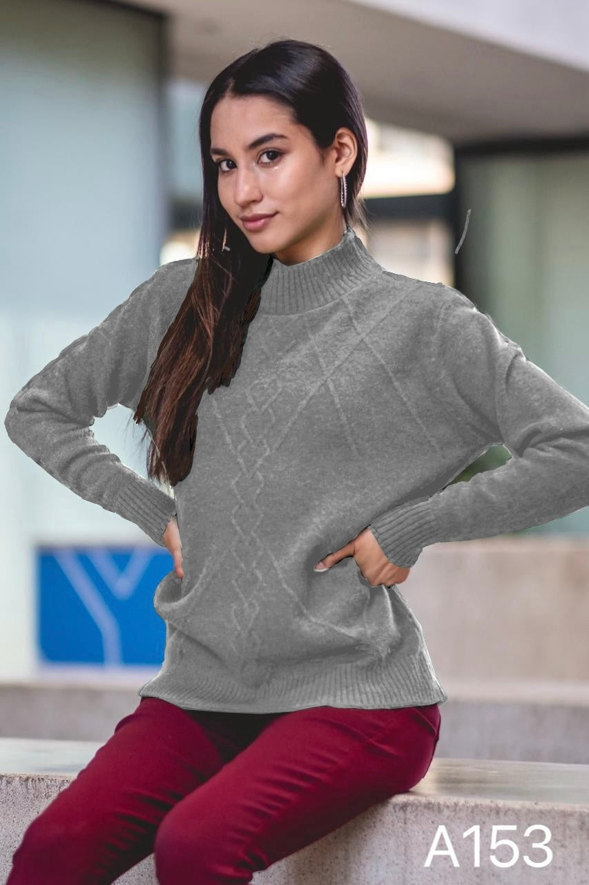 A153 - Sweater de Lana, Medio Cuello