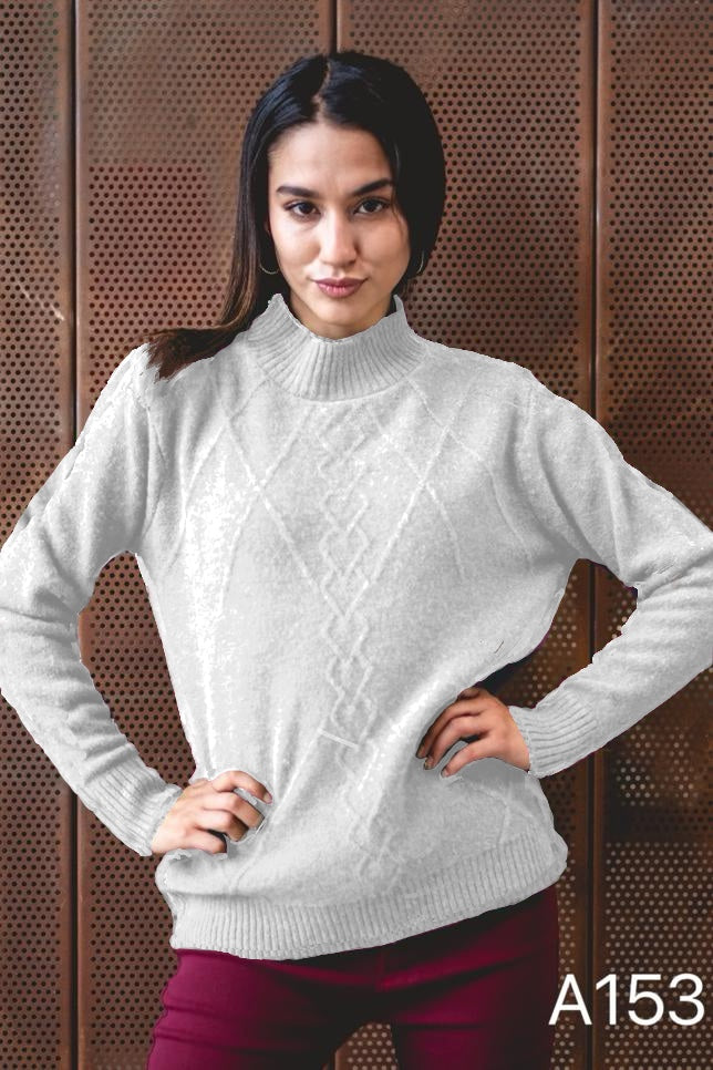 A153 - Sweater de Lana, Medio Cuello