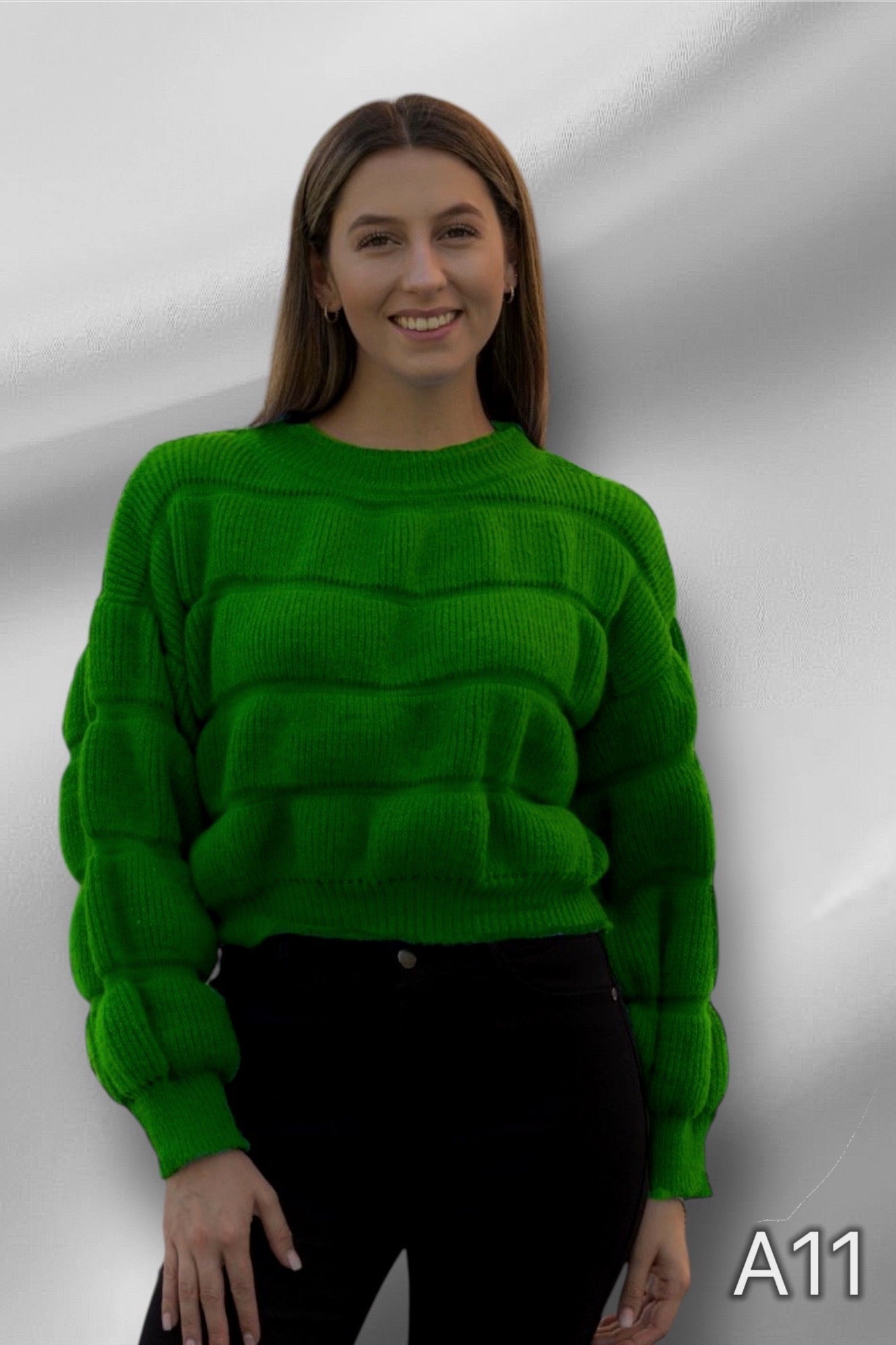 A11 - Sweater de Lana Manga Globo