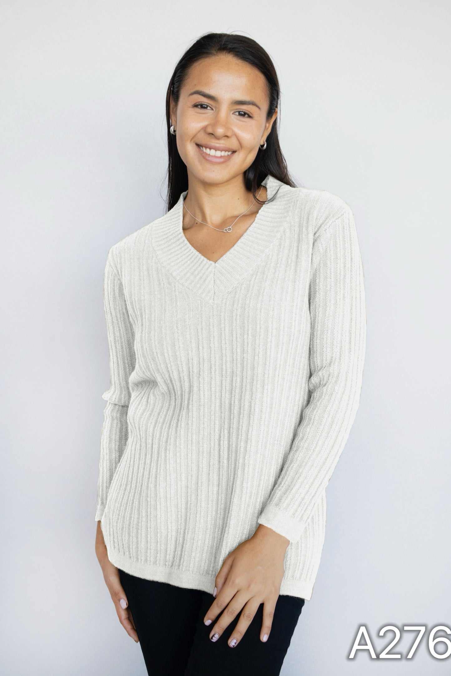 A276 - Sweater de Spandex Cuello V