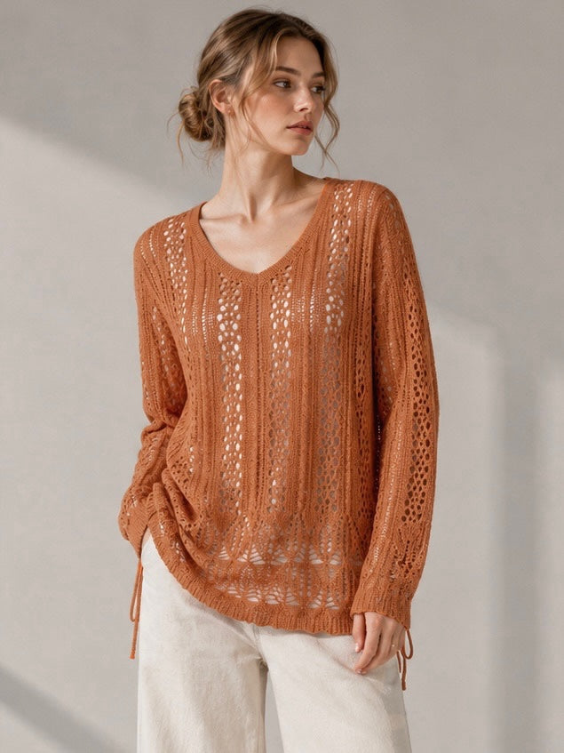 A250 - Sweater de Hilo Cuello V