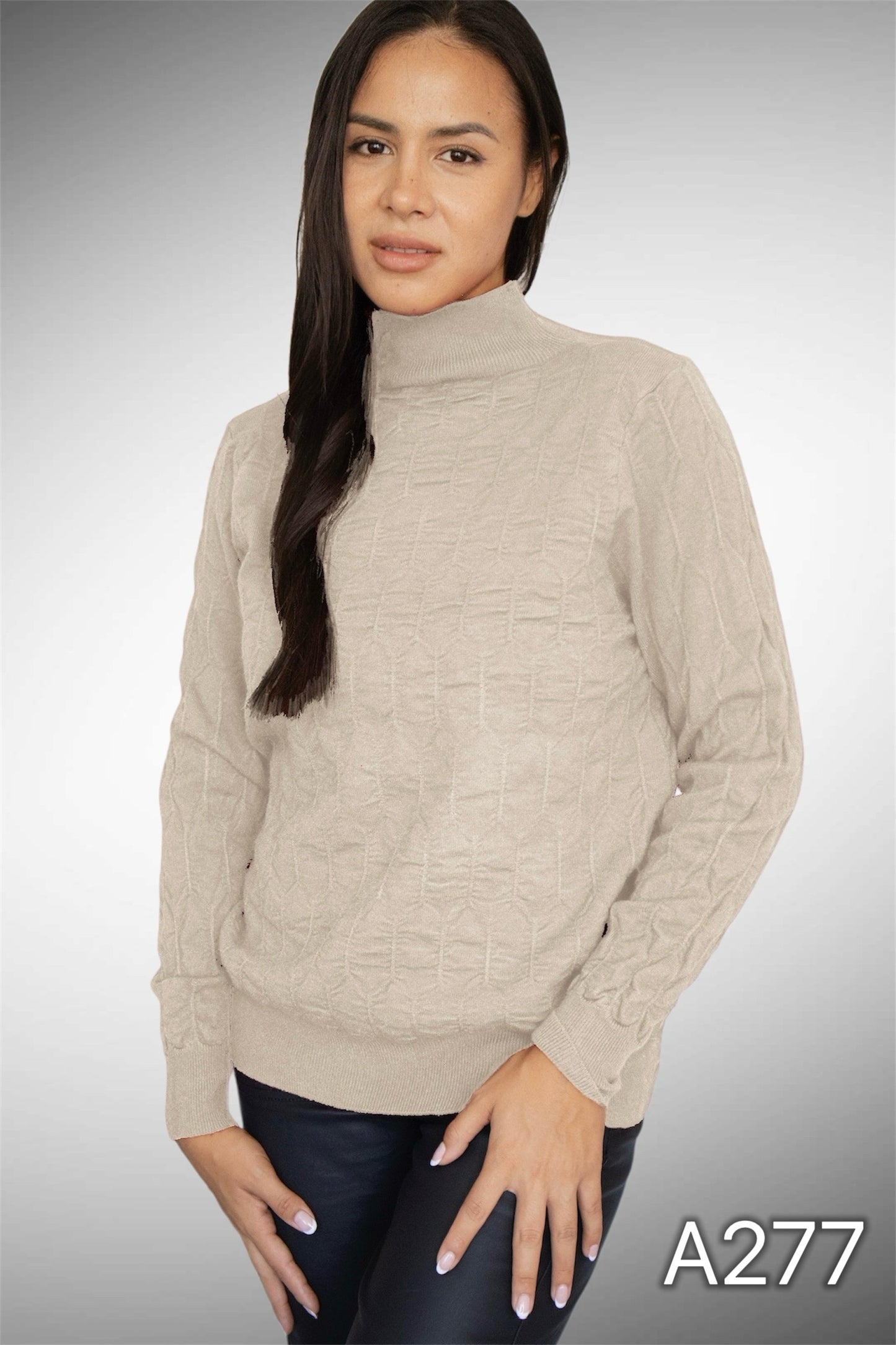 A277 - Sweater de Spandex Medio Cuello