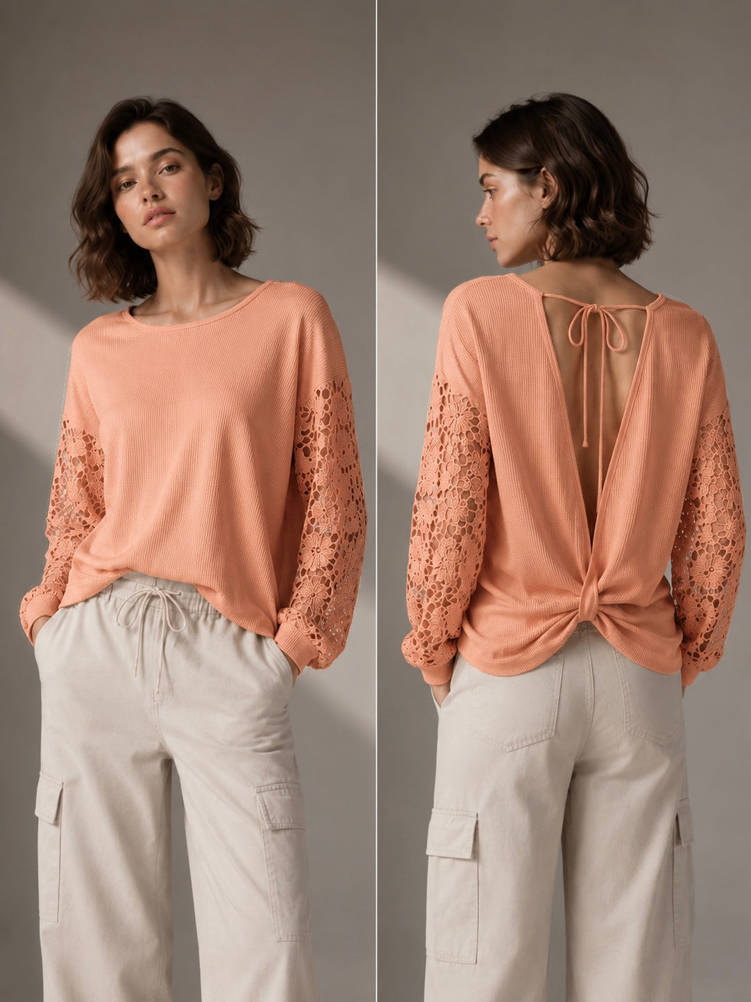 A234 - Polera Manga Larga con Broderie