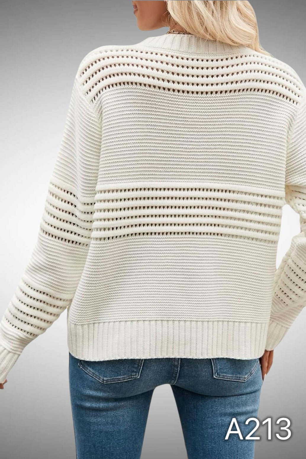 A213 - Sweater Calado Cuello Redondo