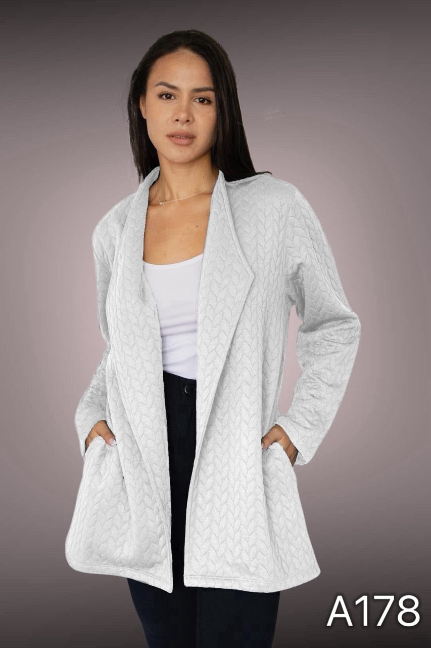 A178 - Chaqueta con Solapa Texturizado