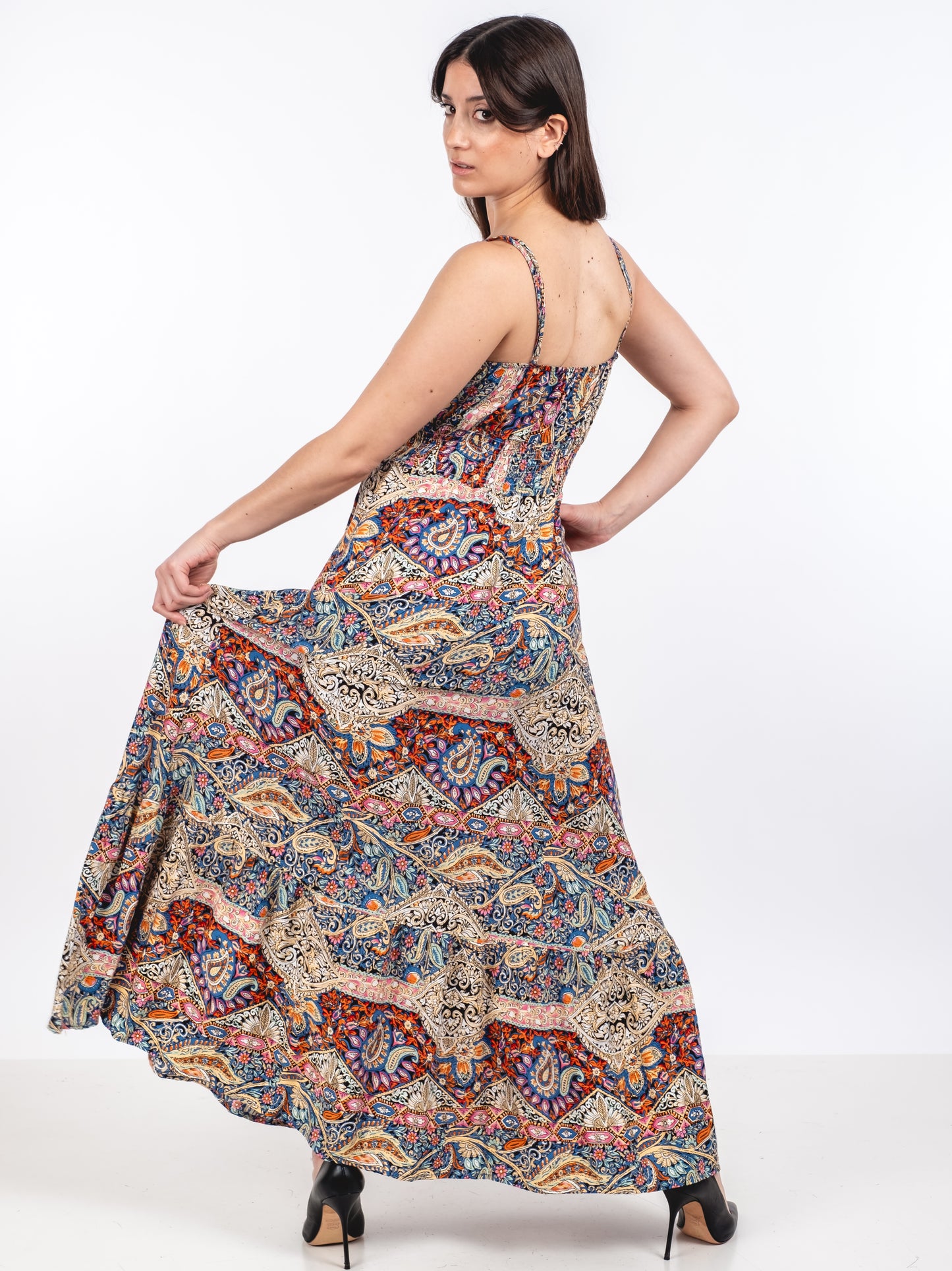 A231 - Vestido Diseño Indu Escote V