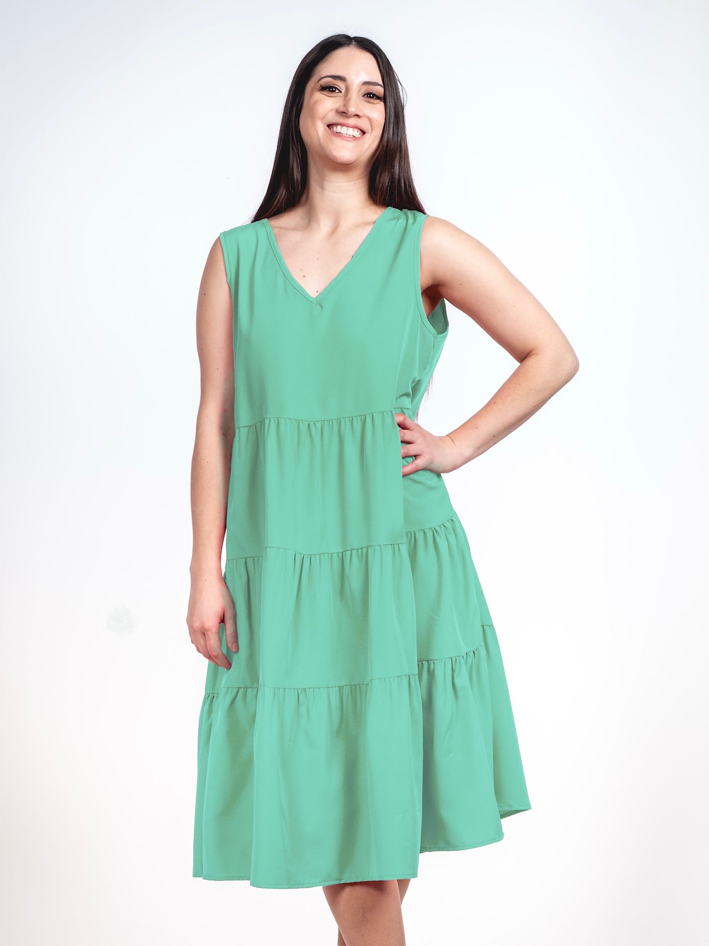 A262 - Vestido Cuello V