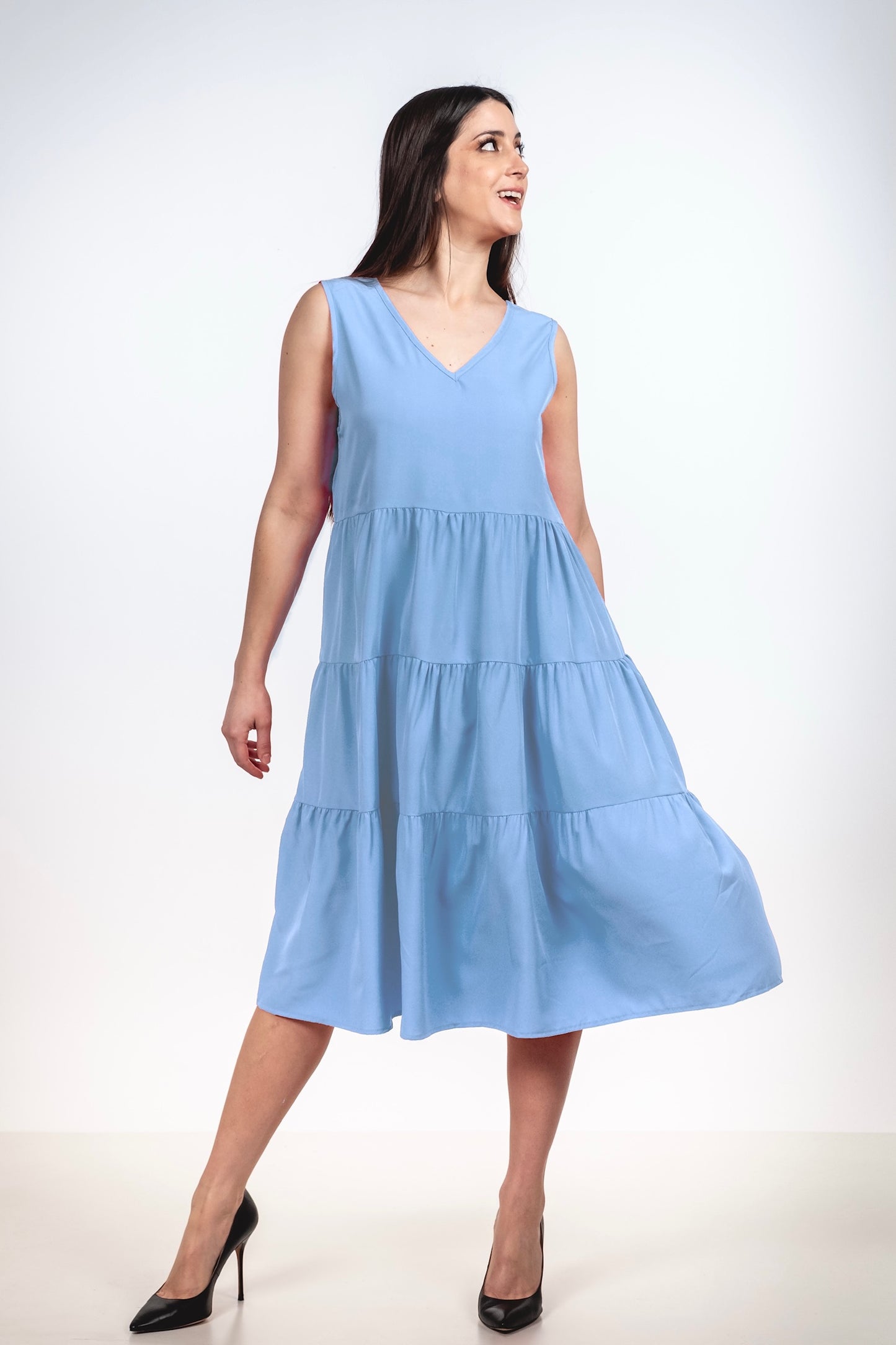 A262 - Vestido Cuello V