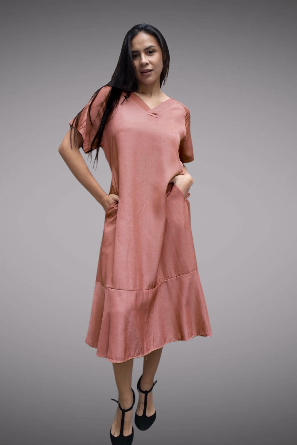 A105 - Vestido Elegancia Suave