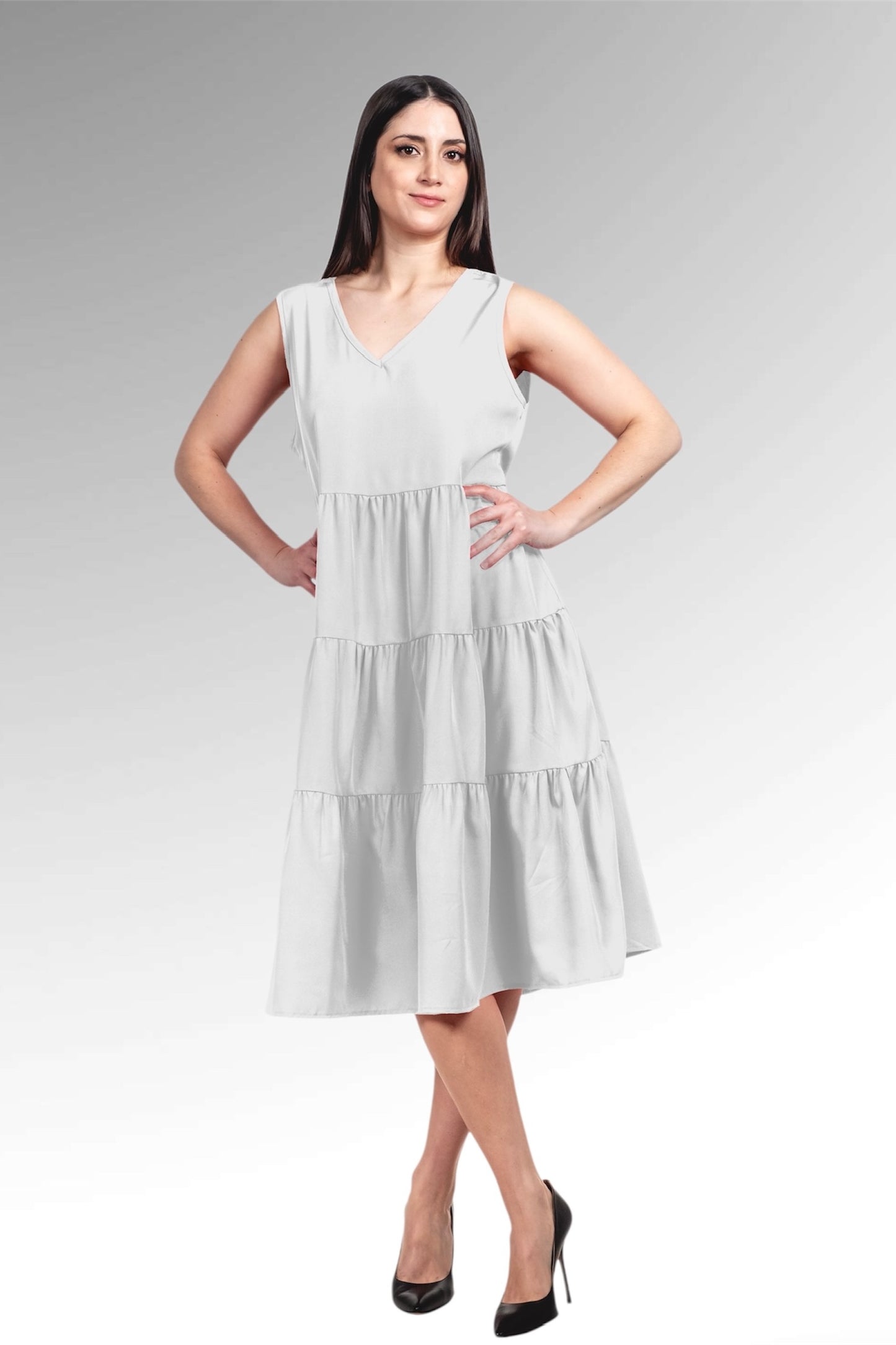 A262 - Vestido Cuello V