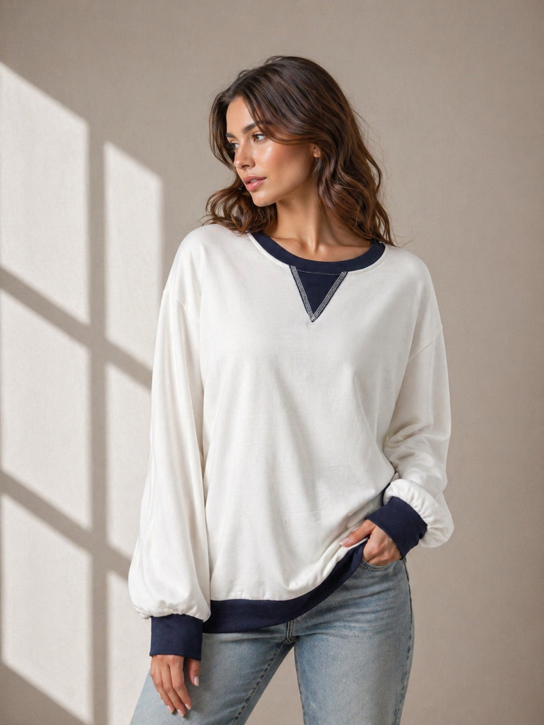 A413- Polera Bicolor