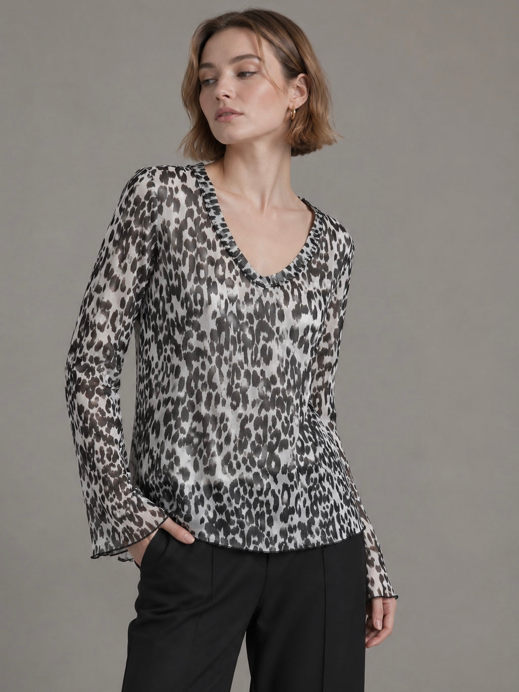 A395- Polera  Animal Print