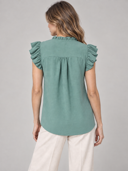 A448- Blusa Polera con Vuelos