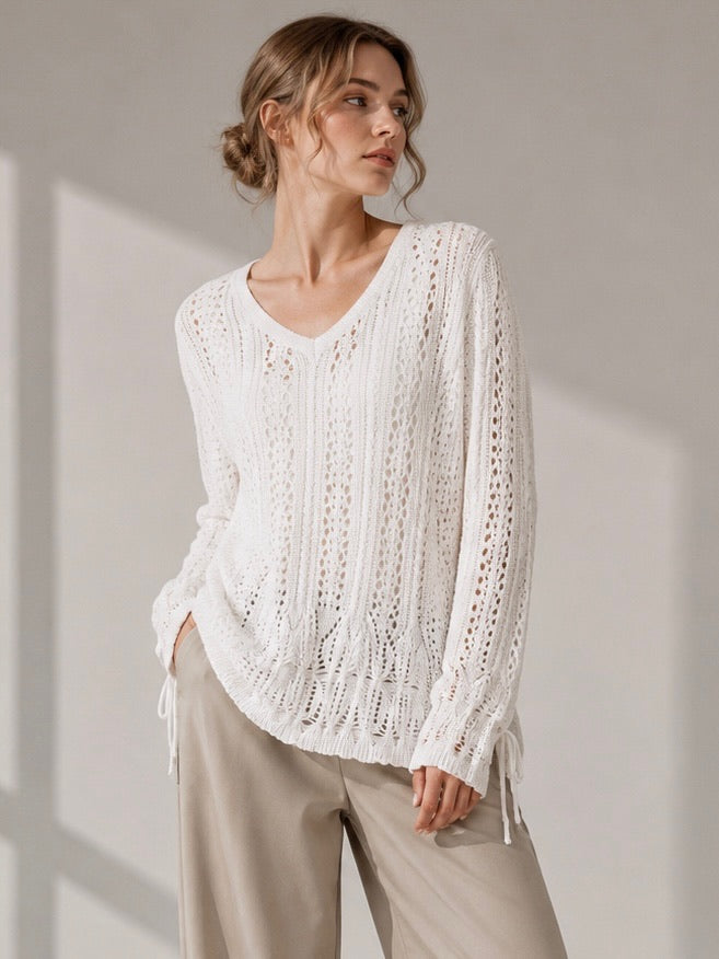 A250 - Sweater de Hilo Cuello V