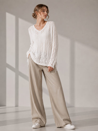 A250 - Sweater de Hilo Cuello V