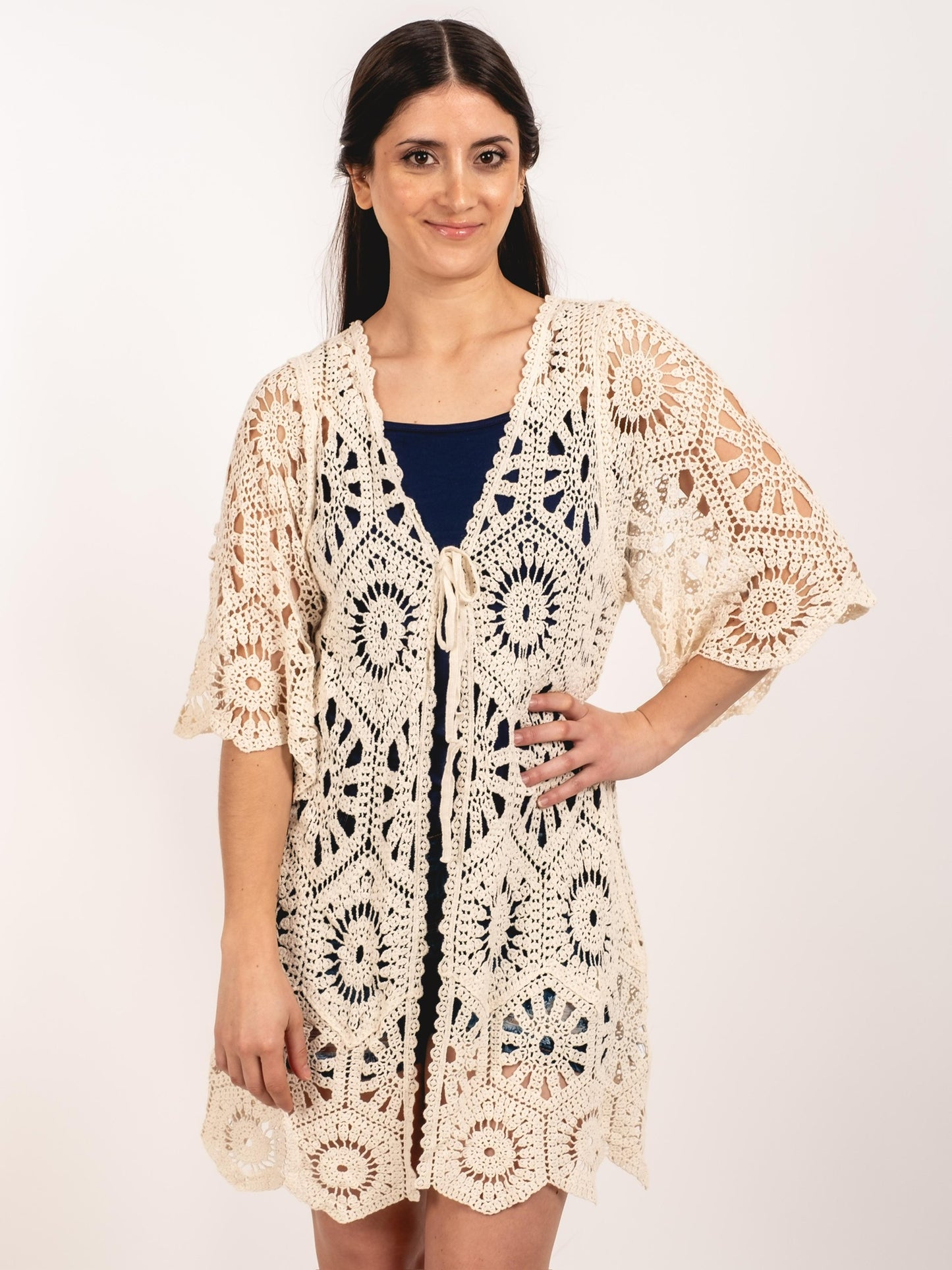 A219 - Tapado de Macramé Largo