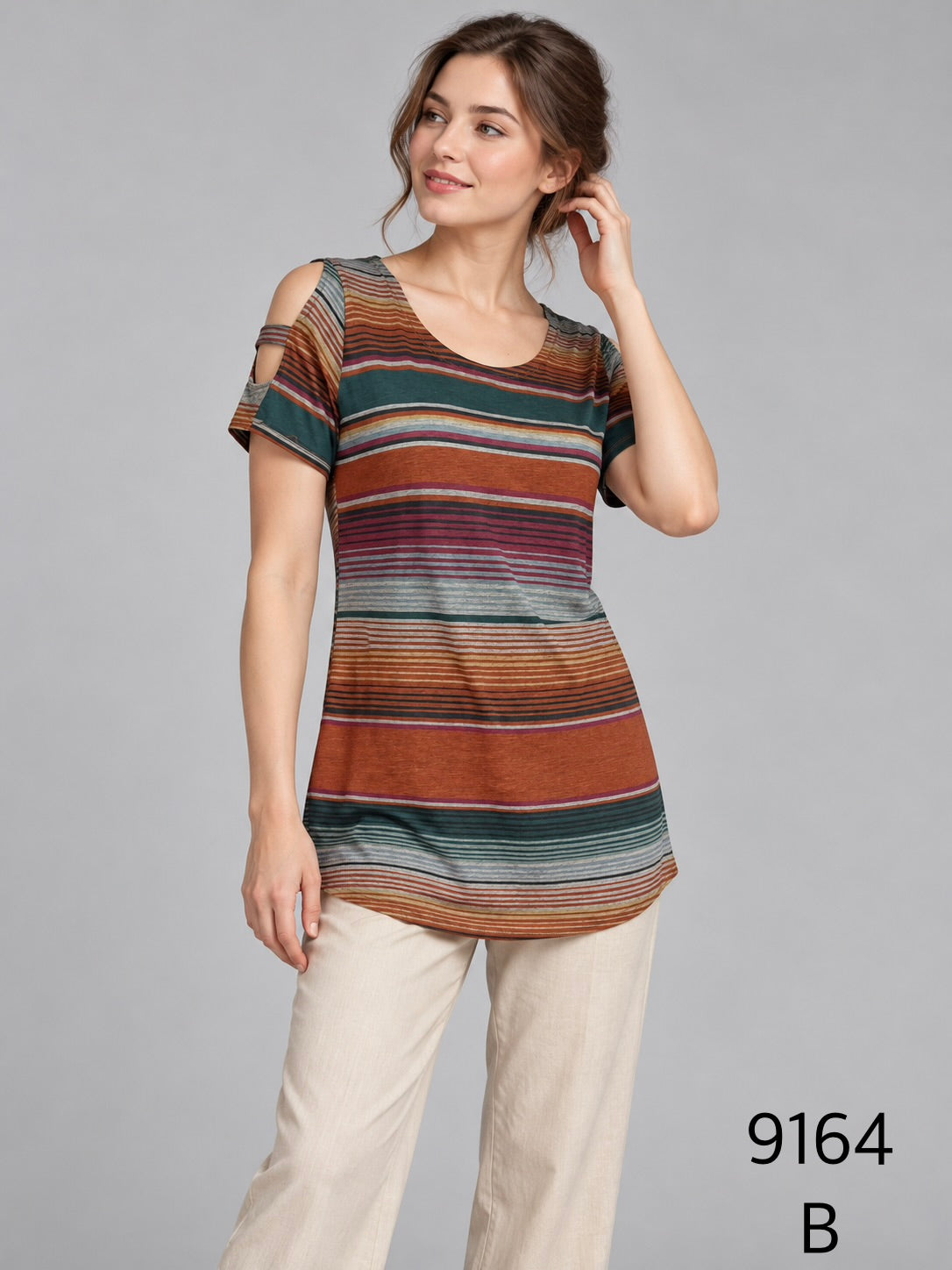 9164- Polera a Rayas