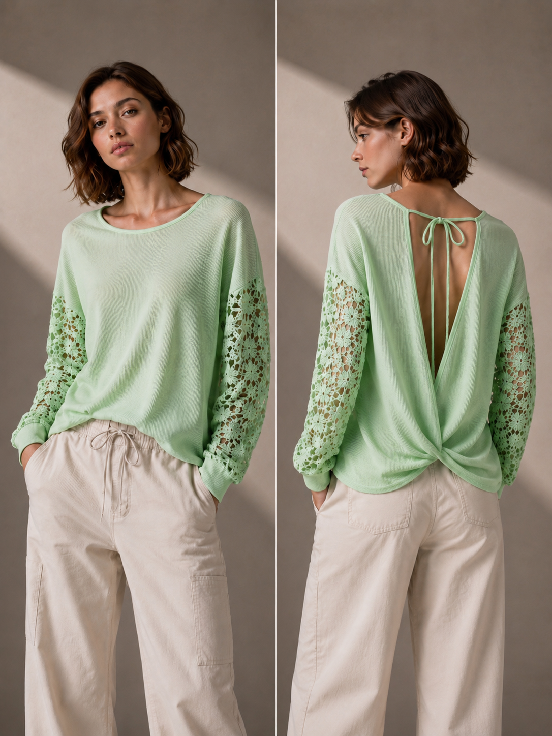 A234 - Polera Manga Larga con Broderie