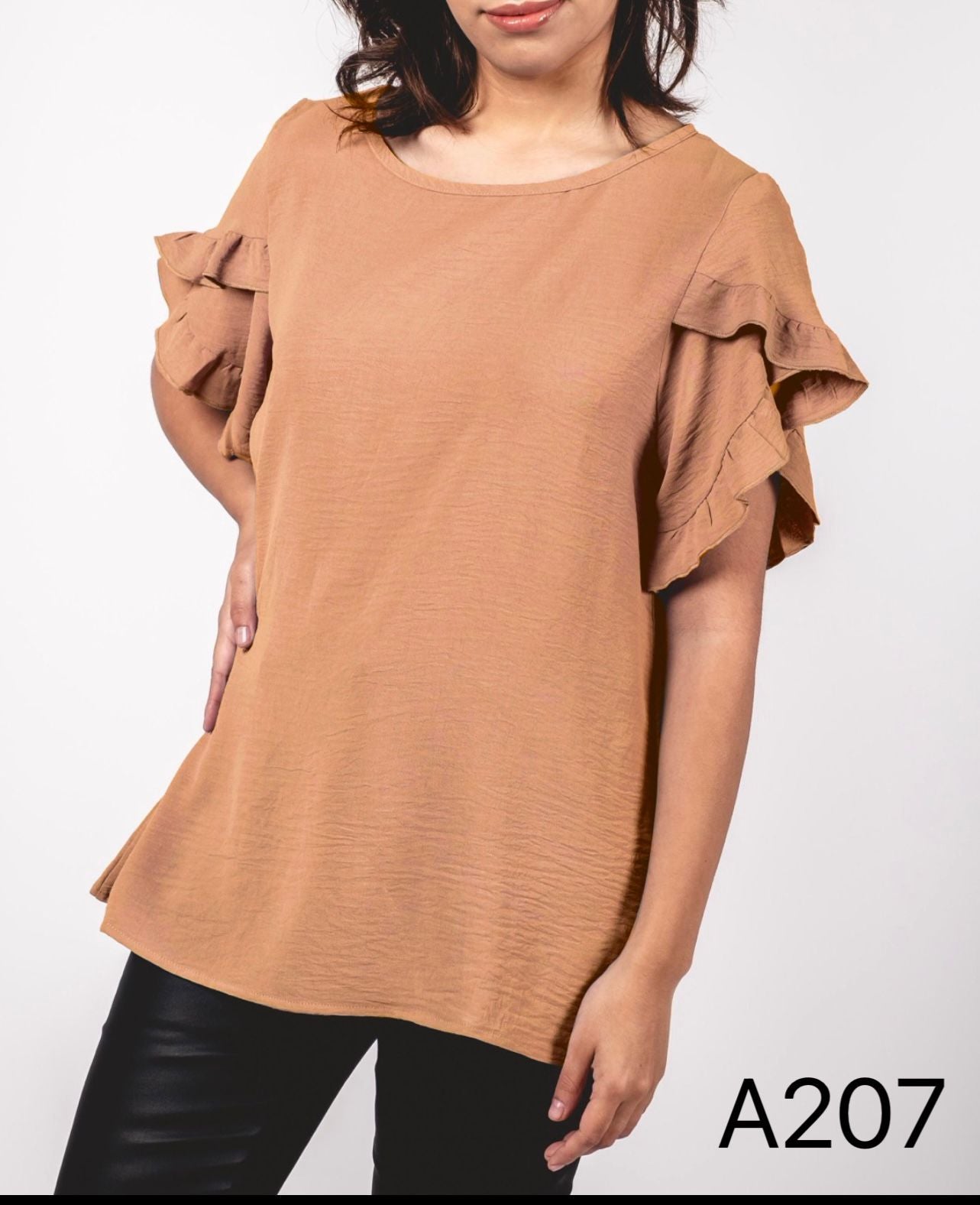 A207 - Polera Cuello Redondo con Vuelo