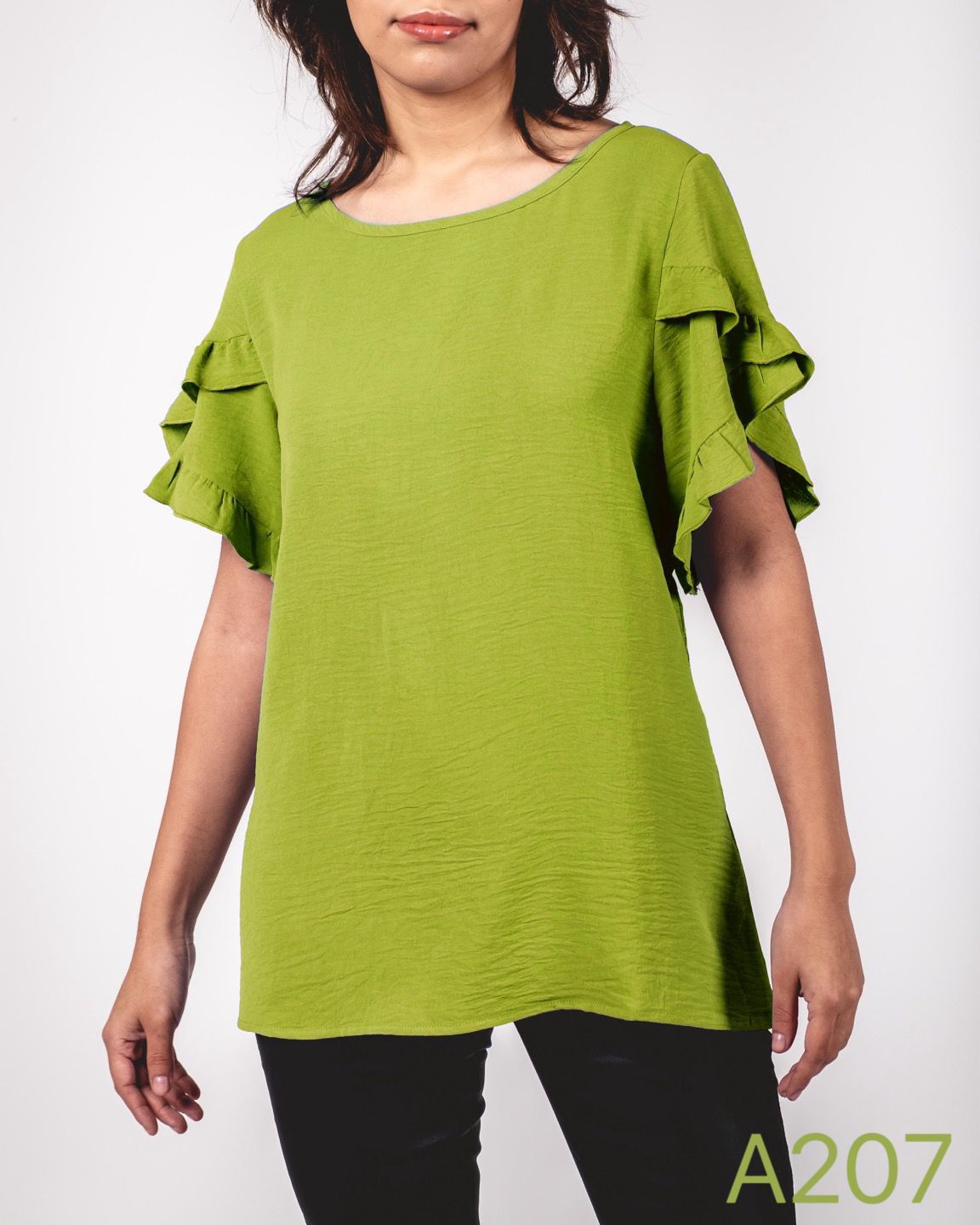 A207 - Polera Cuello Redondo con Vuelo