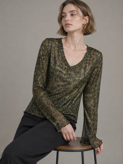 A395- Polera  Animal Print