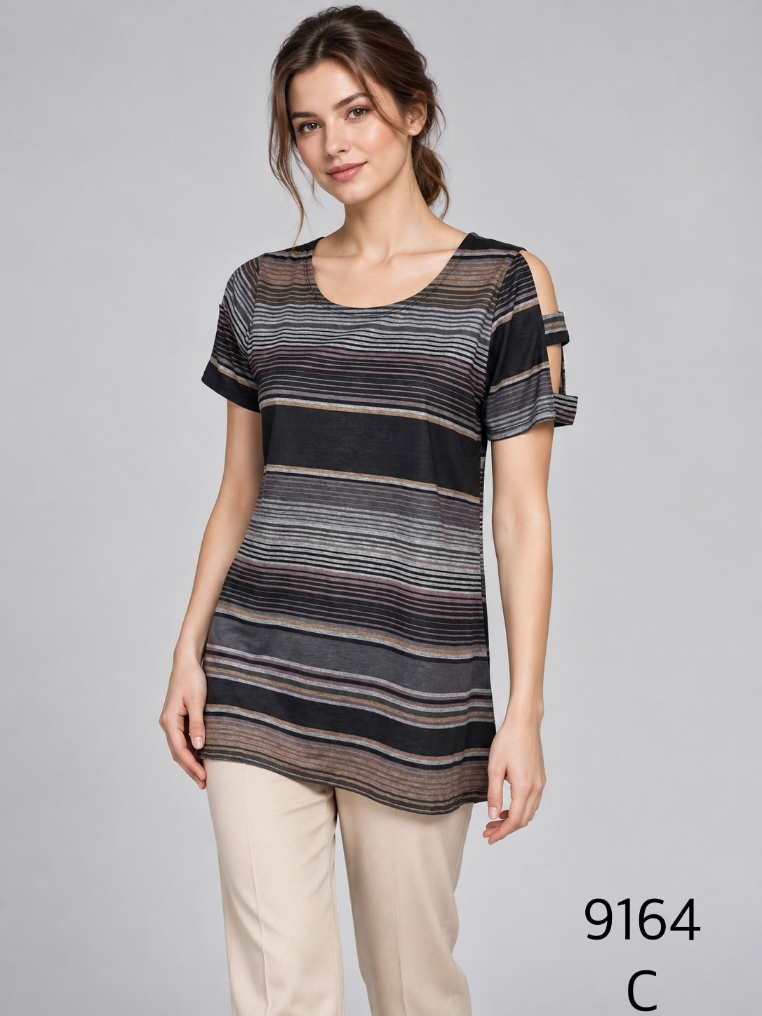 9164- Polera a Rayas
