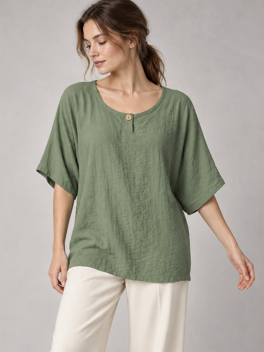 A452- Polera holgada estilo murciélago