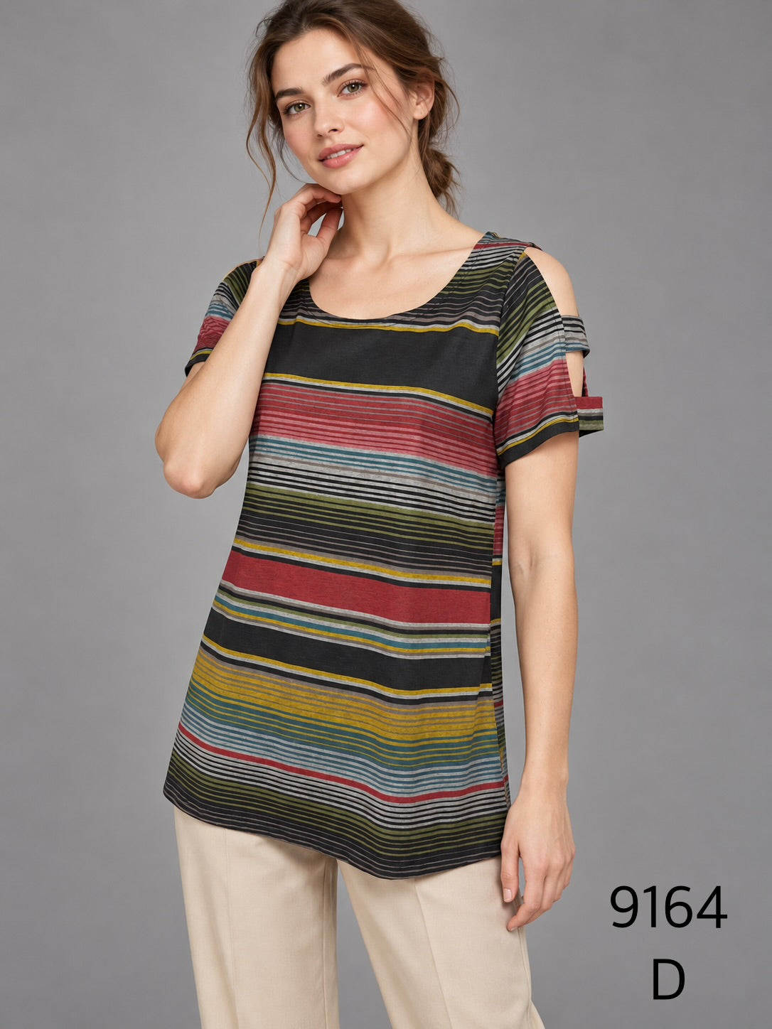 9164- Polera a Rayas