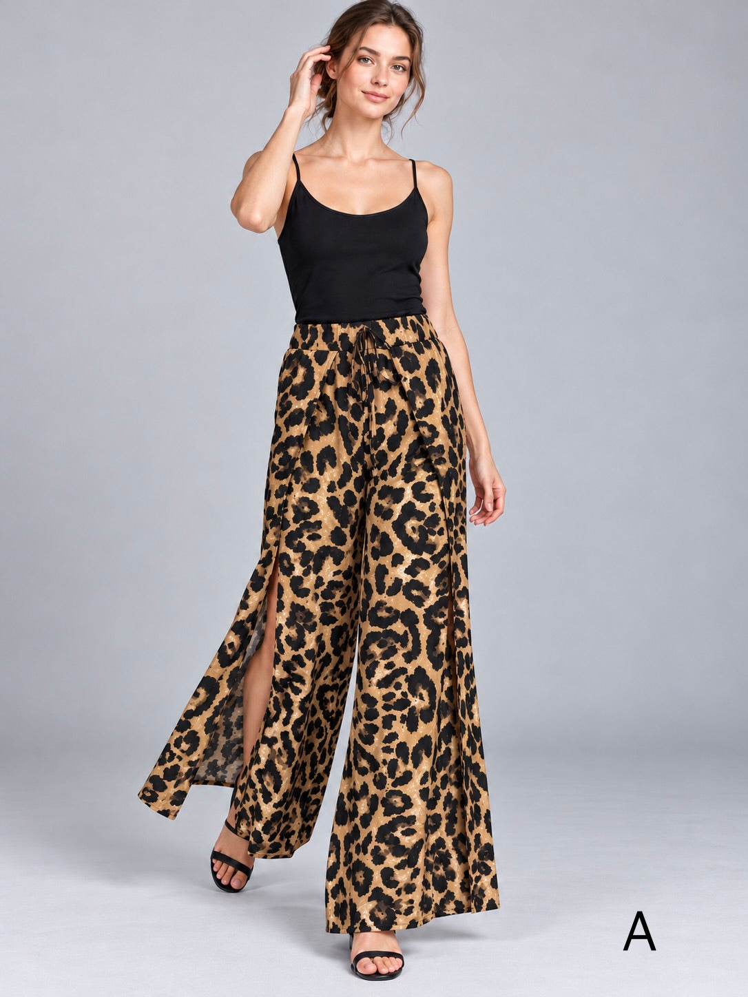 A474- Pantalón Palazzo Animal Print