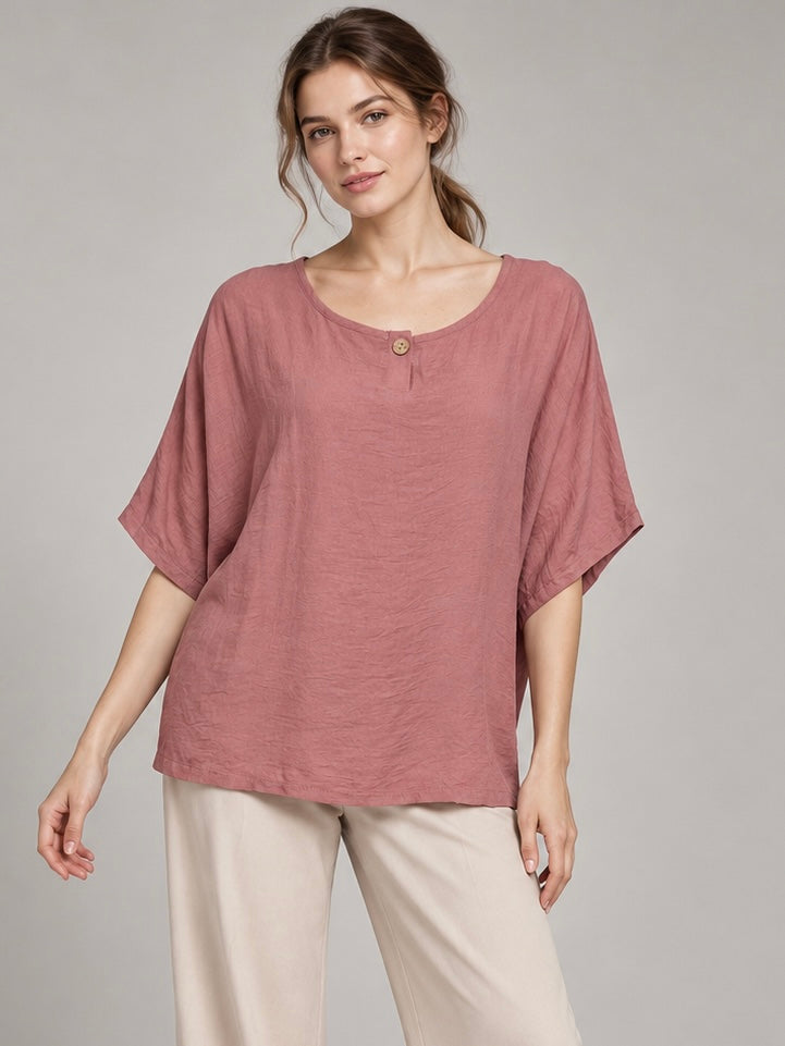 A452- Polera holgada estilo murciélago