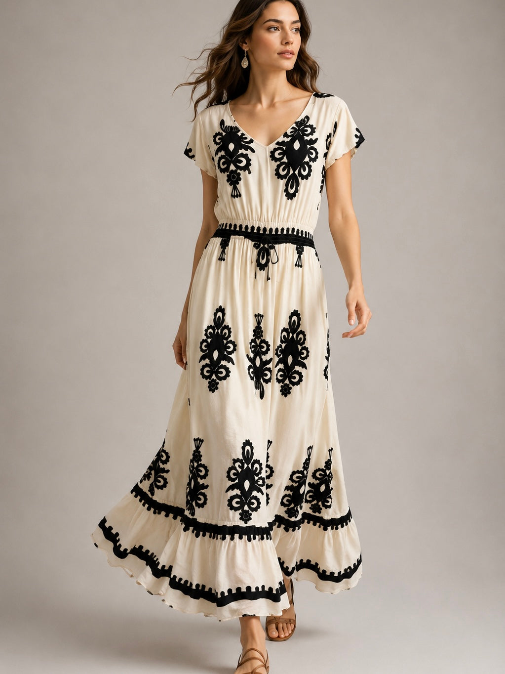 A369- Vestido Largo Estampado
