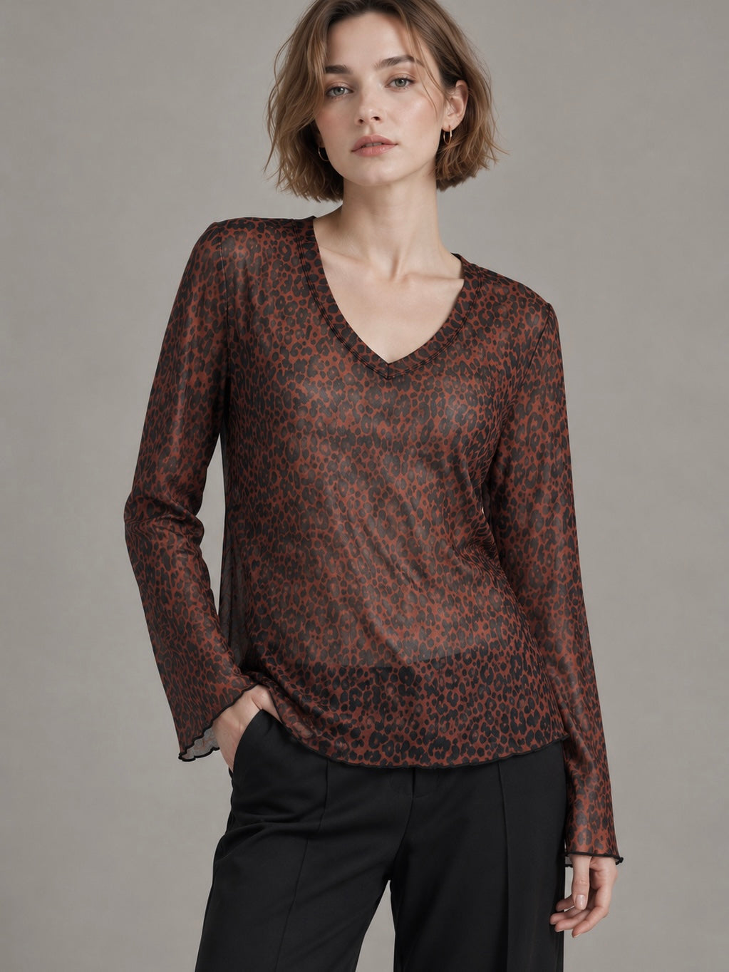 A395- Polera  Animal Print