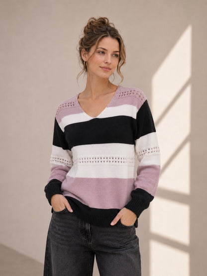 A187 - Sweater Calado Tri Color
