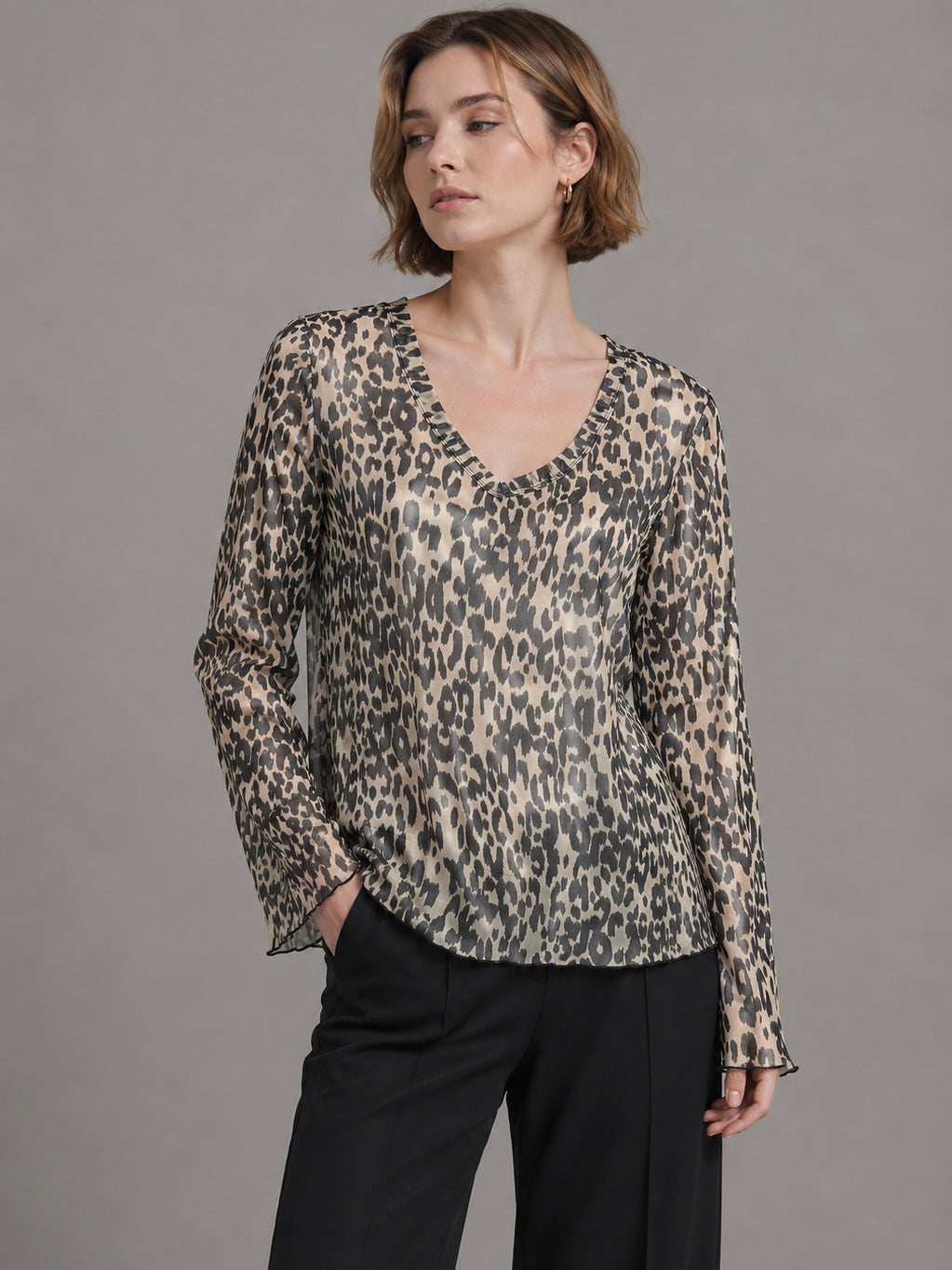 A395- Polera  Animal Print