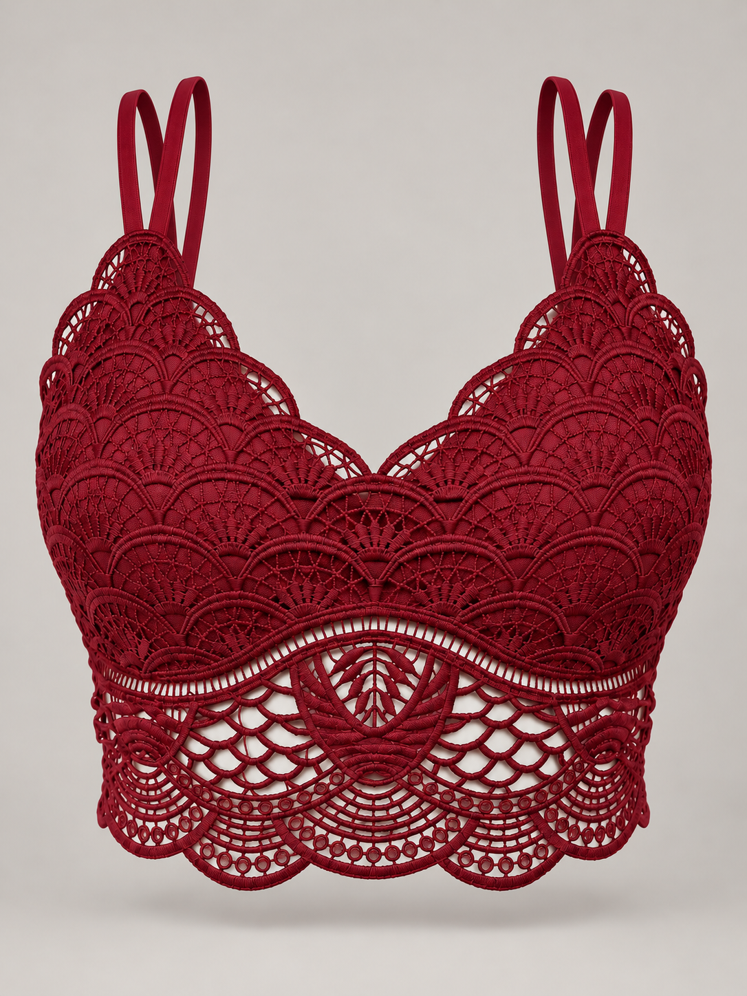 2266-  Polera corta de encaje