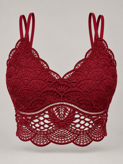 2266-  Polera corta de encaje