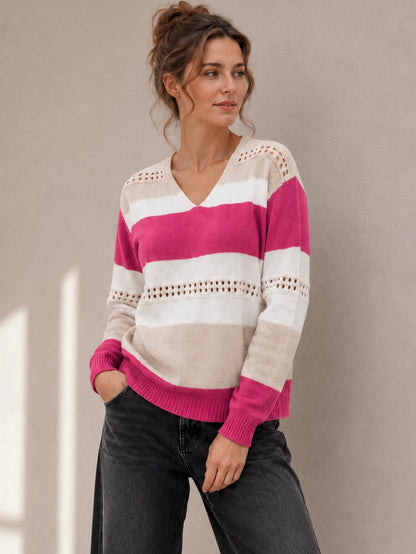 A187 - Sweater Calado Tri Color